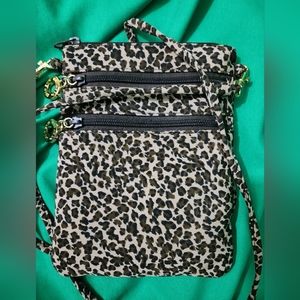 Nine West Animal Print Three Pocket Crossbody